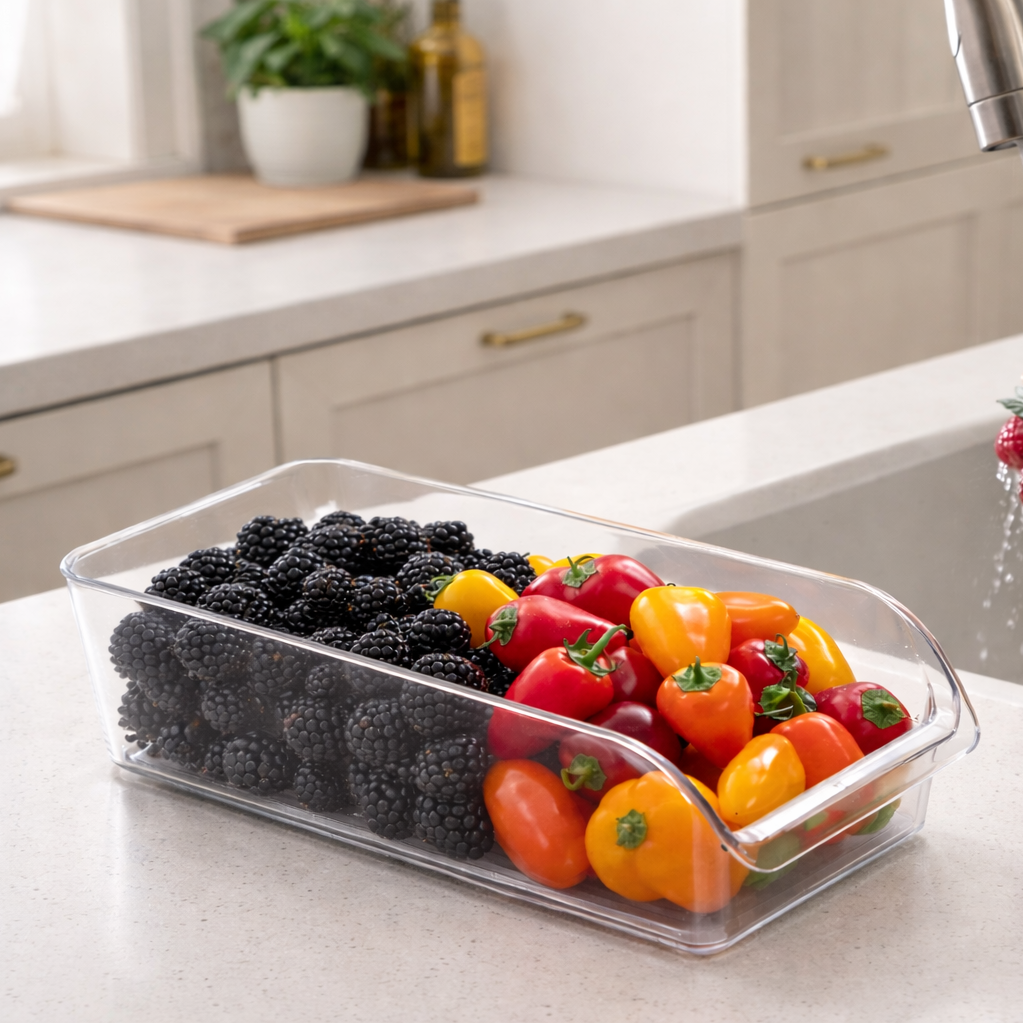 Cavelora®Refrigerator Storage Organizer Box – Adjustable Drawer for Food, Eggs, & Kitchen Essentials