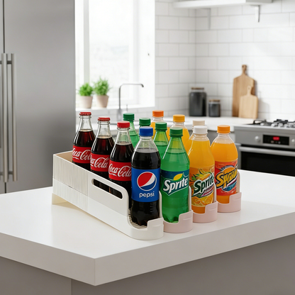 Cavelora®Beverage Organizer – Automatic Refill Can & Bottle Storage Rack for Soda, Beer & Cans