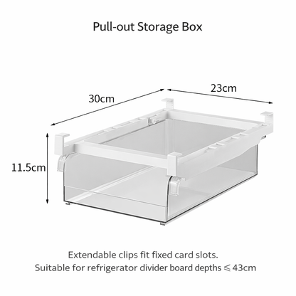 Cavelora®Hanging Pull-out Refrigerator Storage Box – Drawer Organizer for Freshness & Egg Storage