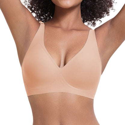 💕Sfrcord® Wireless Womens Comfortable Wireless Bras Push Up Bralettes Seamless Tshirts Bras Deep V Everyday Bras